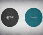 Our mission is to create ideas that are humanly relevant. gyro is an Advertising Age Top 50 global ideas shop with 600 creative minds in 17 offices in nine countries. Globally gyro works with Abbott, Audi, FedEx, HP, John Deere, L&#39;Oreal, USG and Virgin Atlantic. http://www.gyro.com