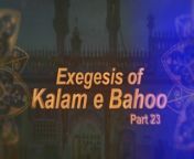 Exegesis of Kalam e Bahoo &#124; شرح ابیاتِ باھُوؒ &#124; Sultan-ul-Ashiqeen &#124; Urdu/Hindi &#124; English Subtitles Part 23&#60;br/&#62;&#60;br/&#62;Sultan Bahoo TV proudly presents the Part 23 of Sharah Abyat-e-Bahoo. Founder and Patron in Chief of Tehreek Dawat-e-Faqr and spiritual leader of Sarwari Qadri order Sultan-ul-Ashiqeen Sultan Mohammad Najib-ur-Rehman is delivering a series of special lectures on the interpretation of ‘‘Abyat-e-Bahoo’’ from his Urdu book &#92;